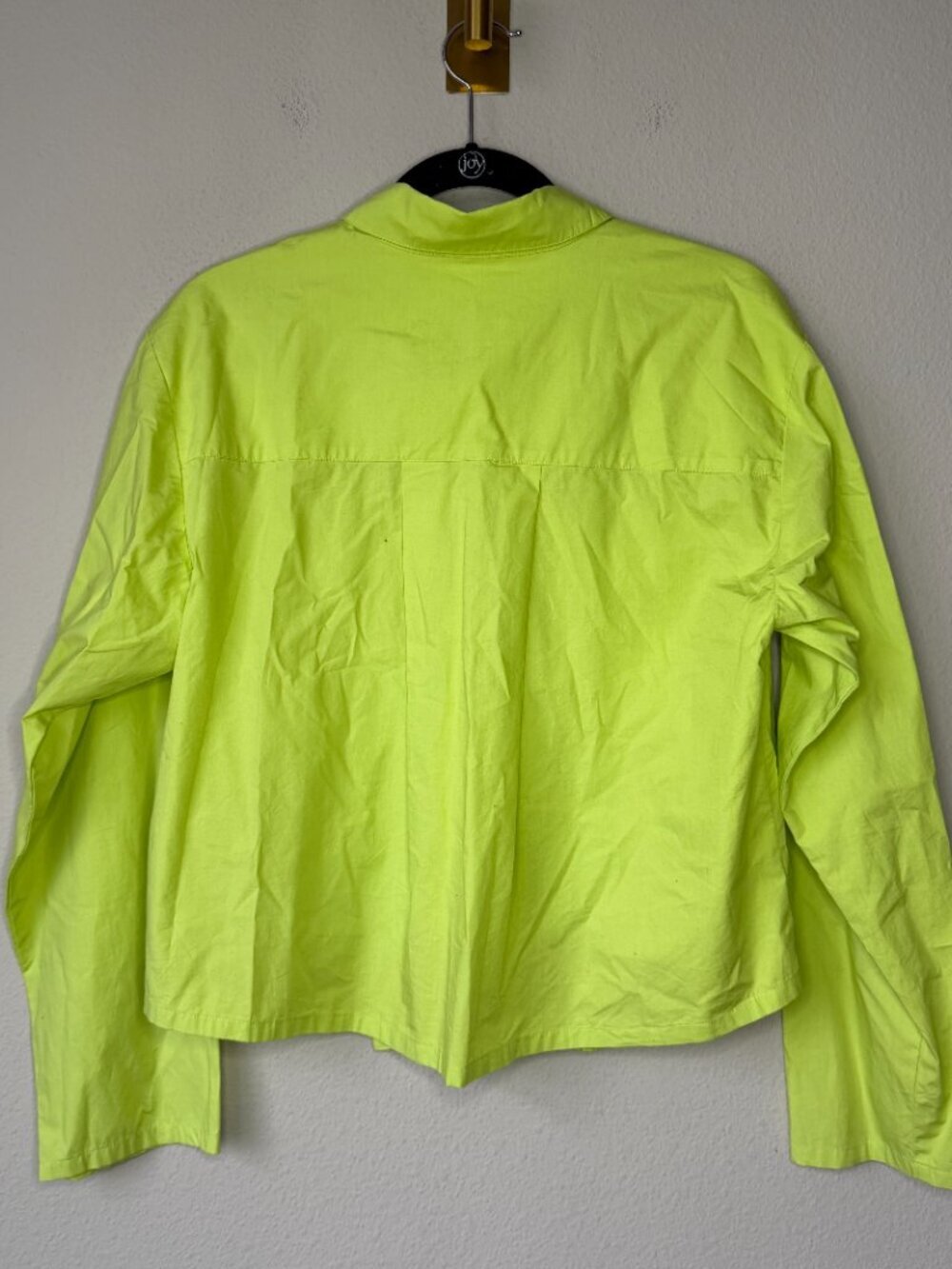 The Drop Green Glow Cotton Cropped Shirt Jacket NWT Size M - Picture 5 of 5